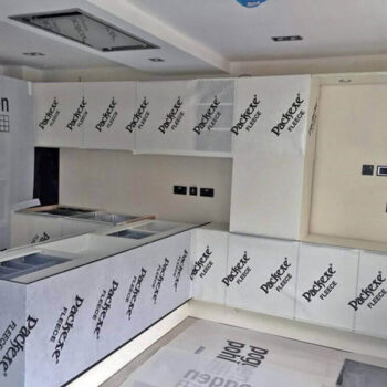 Packexe Fleece applied to kitchen cabinets