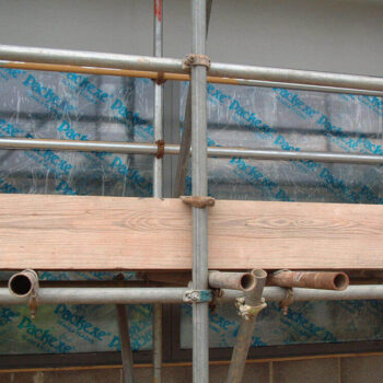 Packexe Glass & Glazing behind scaffolding