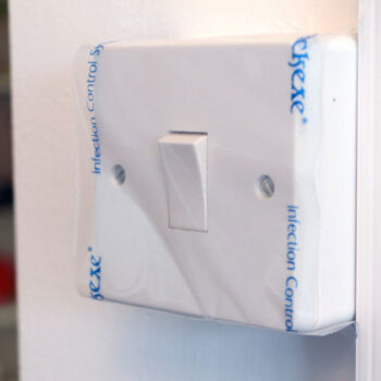 Packexe Infection Control System on a light switch